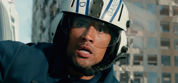 Dwayne Johnson as Ray in a scene from the action thriller, San Andreas. (Warner Bros)