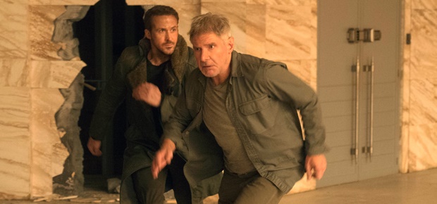 Ryan Gosling and Harrison Ford in Blade Runner: 2049. (AP)