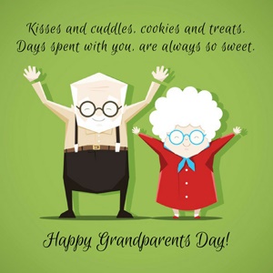 Celebrate Grandparents Day card 2 green