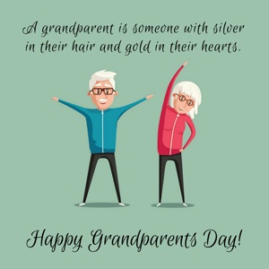 Celebrate Grandparents Day card 4 ligth blue