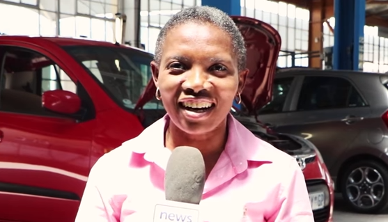 Thembi Sithole, owner of G&T Auto panel beating business 