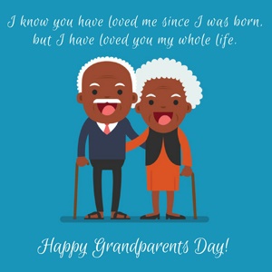 Celebrate Grandparents Day card 3 blue