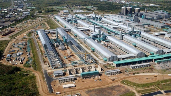 Hillside aluminium smelter in Richards Bay