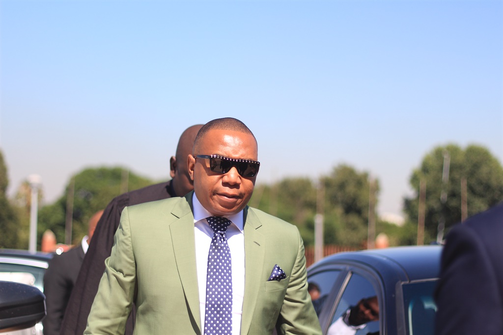 Mduduzi Manana arrives at the Ranburg Magistrate's Court on Wednesday. Picture: Avantika Seeth 