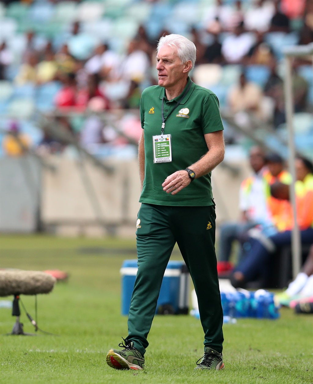 Hugo Broos, coach of South Africa during the FIFA World Cup qualifiers 2026 match between South Africa and Benin at the Moses Mabhida Stadium, Durban on 18 November 2023 