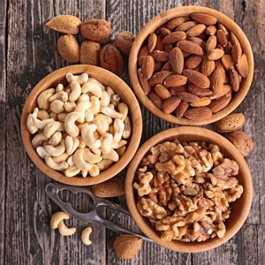 People who eat more nuts are less likely to become overweight or obese.