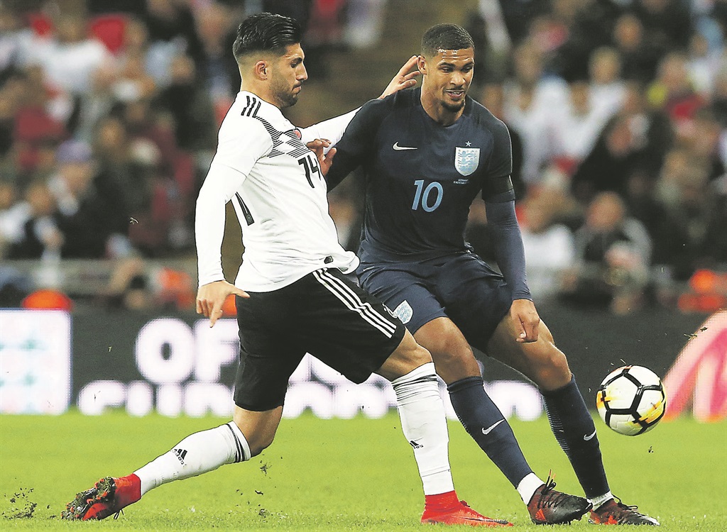THE FUTURE England’s Ruben Loftus-Cheek and Germany’s Emre Can in action during Friday night’s international friendly match at Wembley Stadium. Loftus-Creek was voted man of the matchPHOTO: NEIL HALL / EPA
