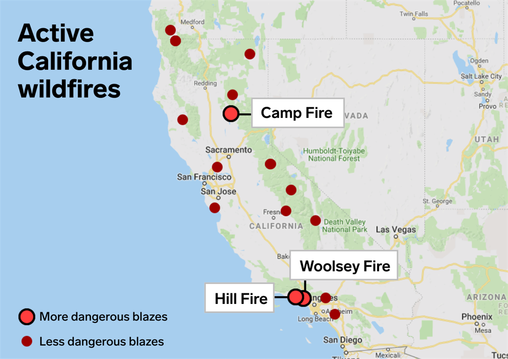 California Camp Fire Map