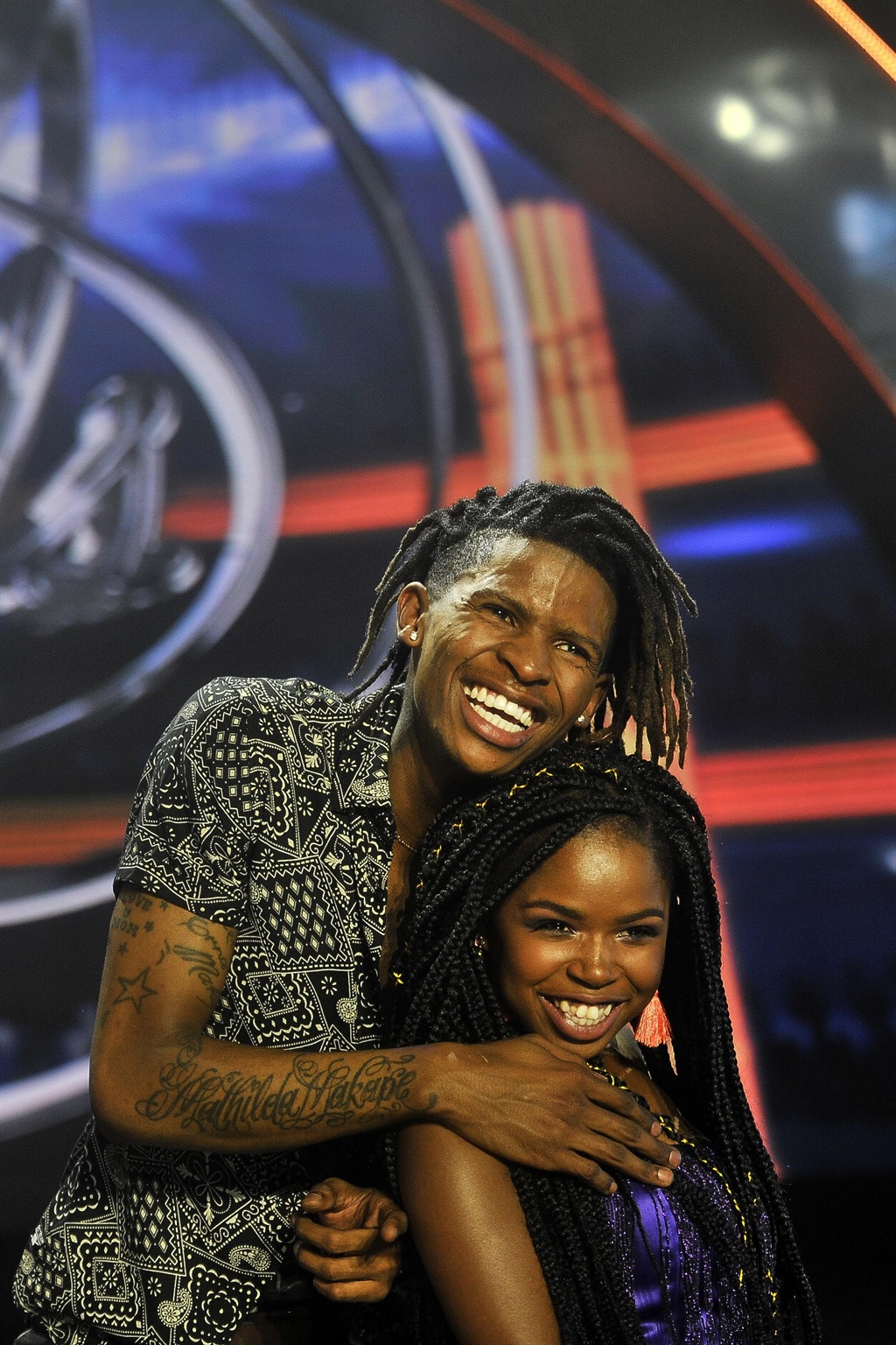 YANGA HAS THE EDGE Idols contestants Thato and Yanga beam with joy when they hear they’re the final two. Picture: Rosetta Msimango