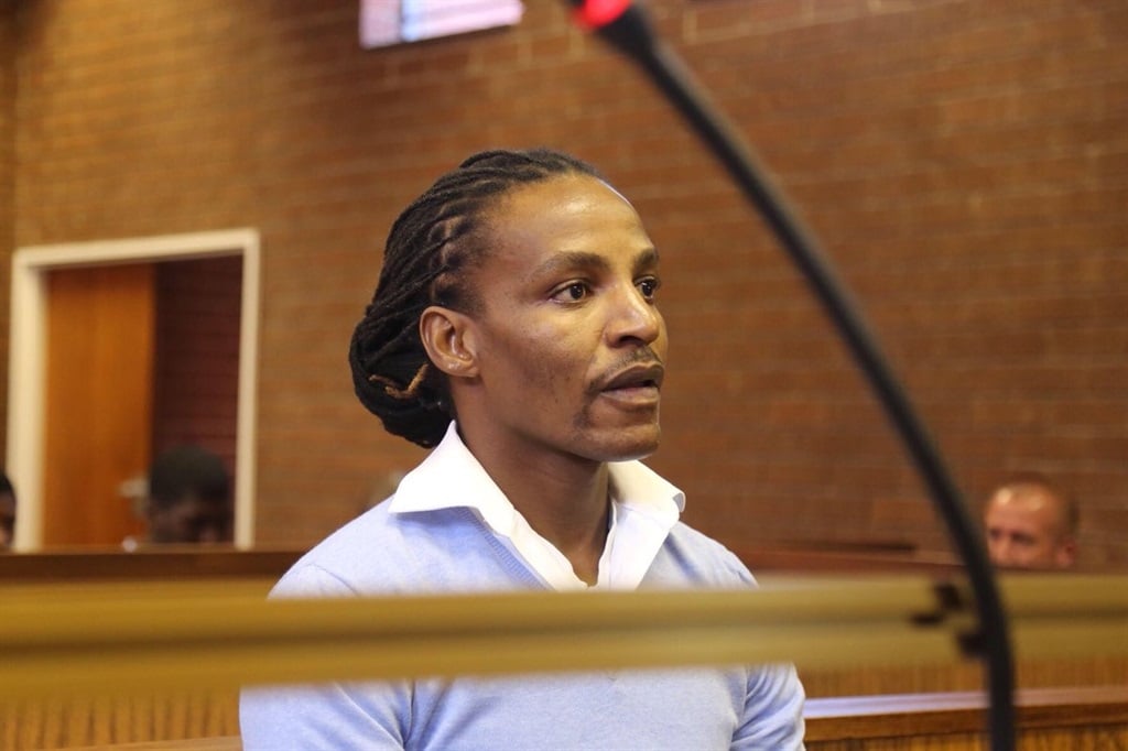 HEINOUS Sipho “Brickz” Ndlovu at the Roodepoort Magistrate’s Court where he was sentenced to 15 years of imprisonment for rape. Picture: Twitter/Siphile Hlwatika