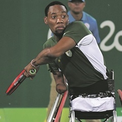 CONFIDENT:  Wheelchair tennis star Lucas Sithole is hoping to score big in both the ITF and NEC events. (Wessel Oosthuizen, Saspa)