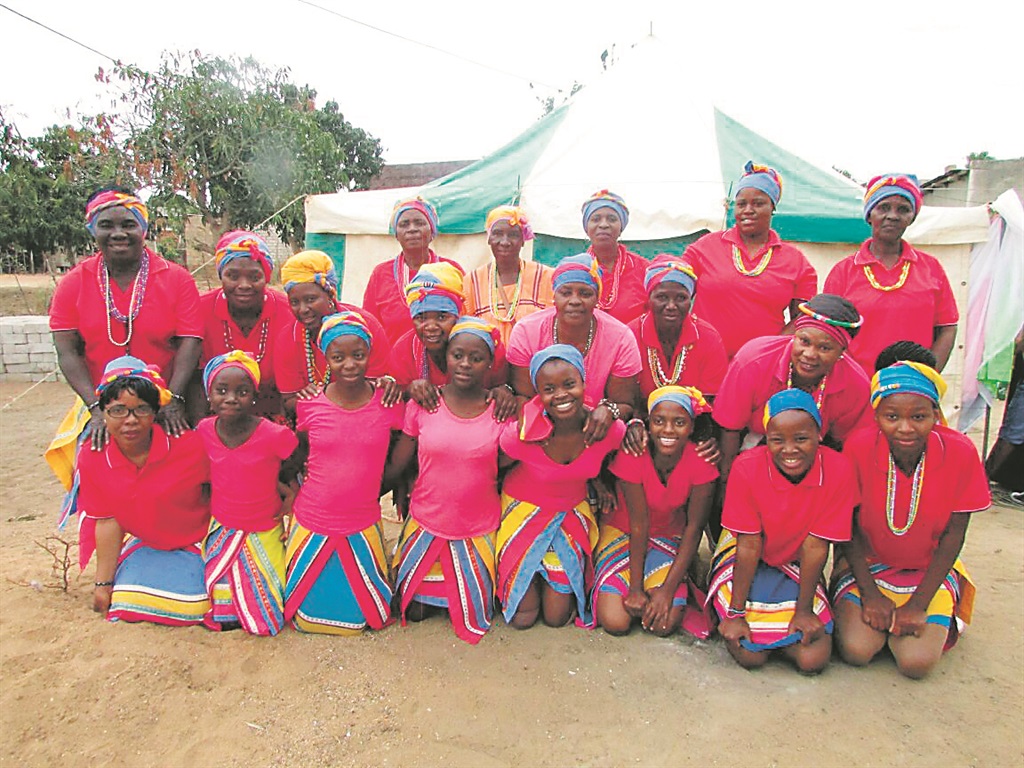The Gold Dance Group sing and dance to the traditional sounds of their Pedi grandparents.         Photo by Phineas Khoza