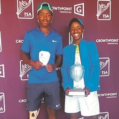 BROTHERHOOD:  Sipho and Kholo Montsi are the future stars of tennis in SA.