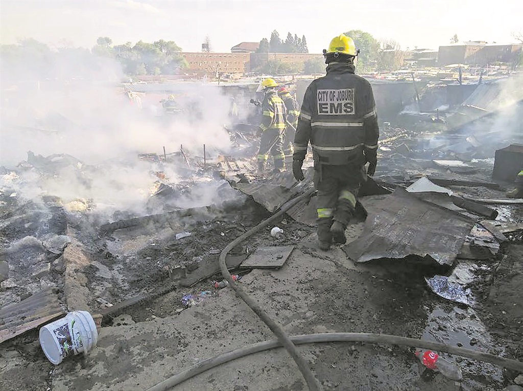 The fire destroyed about 70 shacks in Denver, Joburg and was only brought under control by the fire brigade on Friday morning. 