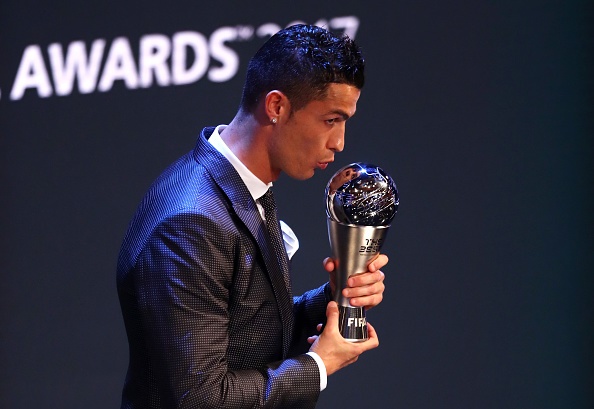 Ronaldo was crowned the best soccer player in the world 