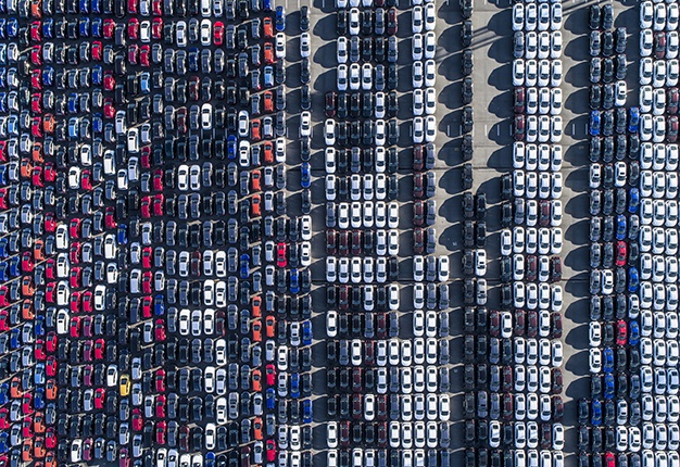 Line of cars