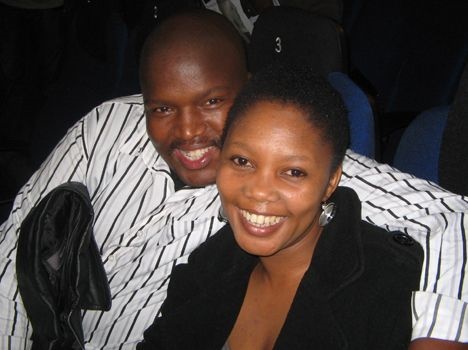 The late HHP and the mother of his only child (Leano), Lerato Khanye in happier times
