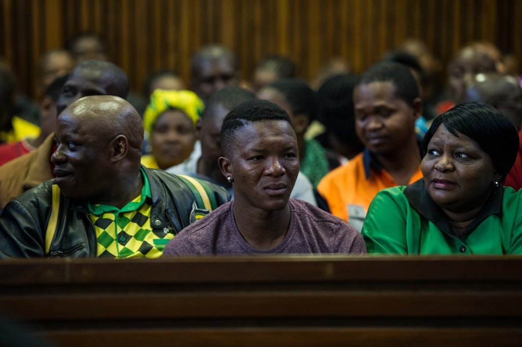 Victor Mlotshwa attends the court case of the two men who put him in a coffin and threatened him. Picture: Wikus de Wet/Netwerk24