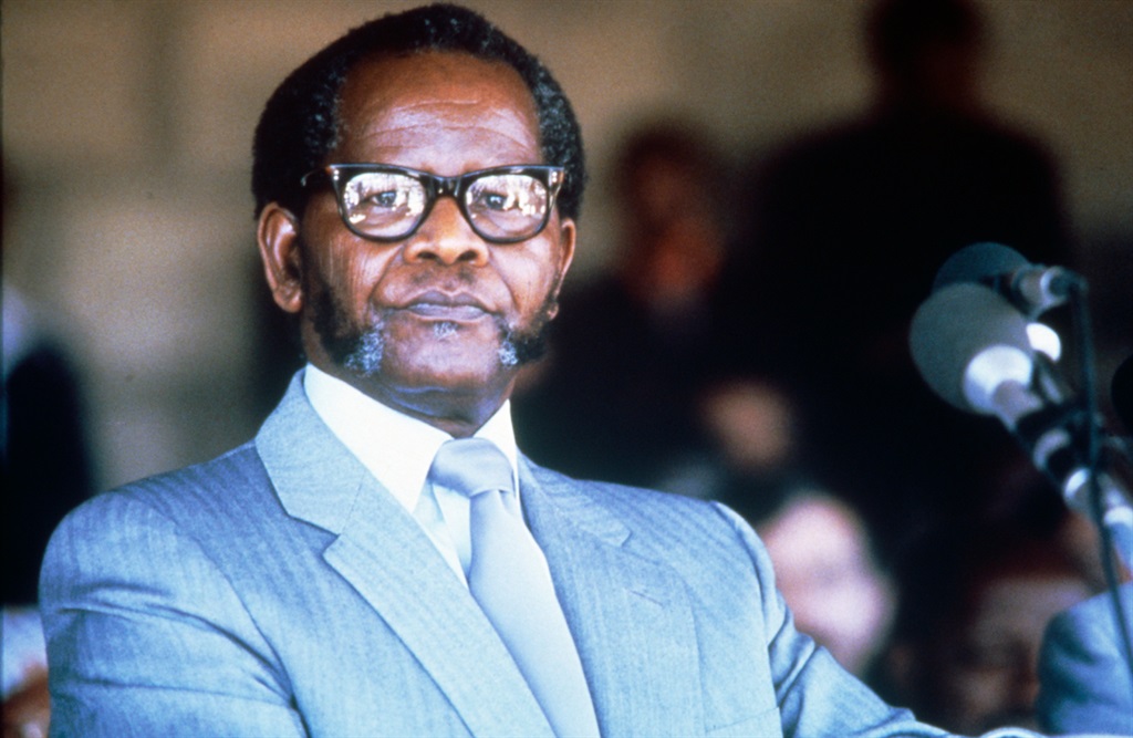President Oliver Reginald Tambo presenting a speech during an ANC conference.