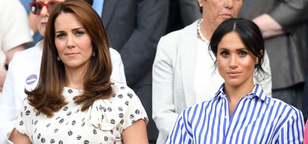 The Duchess of Cambridge and the Duchess of Sussex. (Photo: Getty Images)