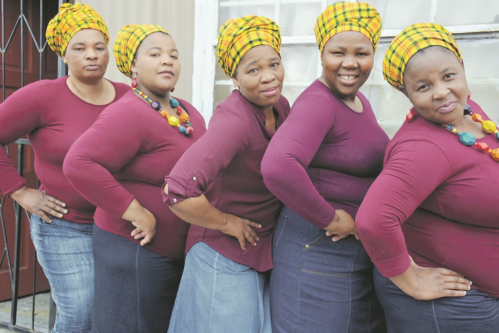The members of Oomama baseLoyd, a stokvel from Thabo Mbeki township near Cape Town.   Photo by Lulekwa Mbadame
