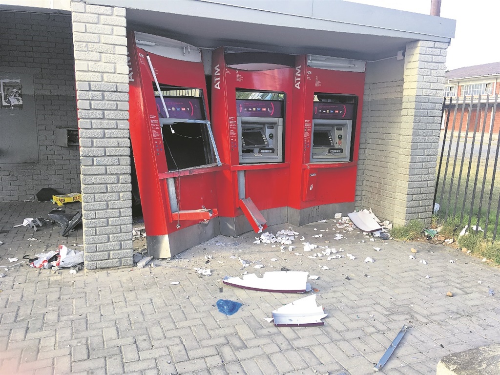 An Absa ATM that was bombed just outside the local Shoprite in Zwelethemba.