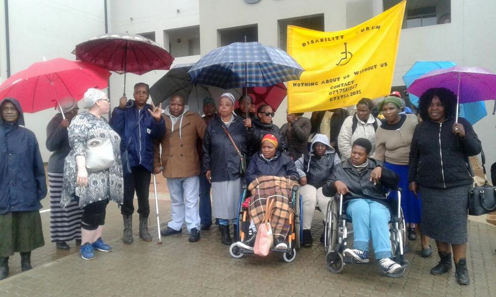 Elderly people living with disabilities marched for RDP houses.
Photo: Stephens Molobi