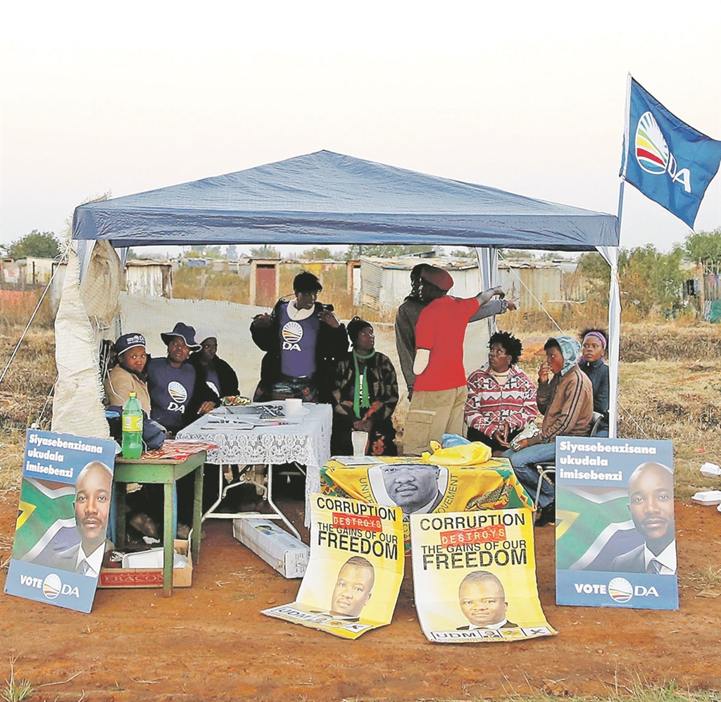 CAMPAIGN GROUND
 A DA tent at last year’s general elections

PHOTO: Jemal Countess / Getty Images

