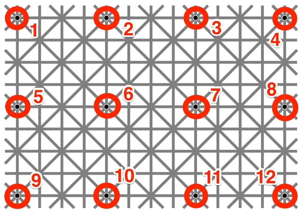 Найти 12 точек. Иллюзия 12 точек. Иллюзия исчезновения Ниньо. Оптическая иллюзия исчезающие точки. Оптическая иллюзия с точками.