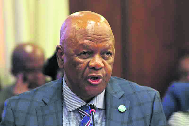 The head of the Inter Ministerial Committee on Sassa and Sapo deal Jeff Radebe. Photo by Lindile Mbontsi 