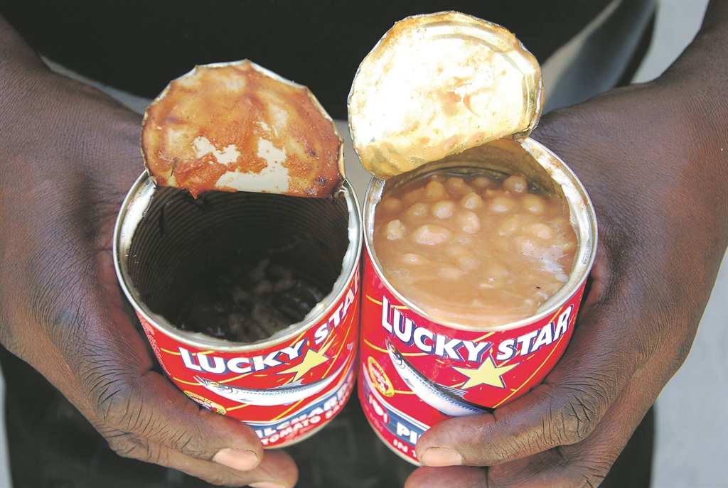 Cans of ‘pilchards’ contained baked beans instead. Photo by Samson Ratswana