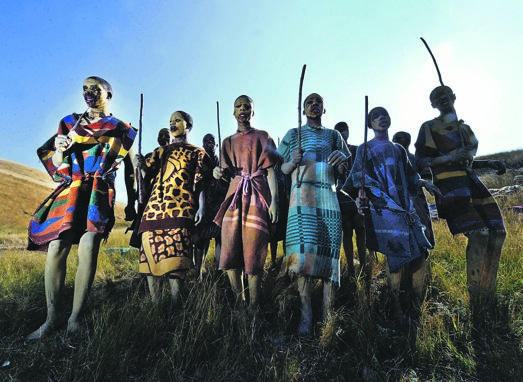 Initiates at Siphaqeni Village in Flagstaff in Eastern Cape. Picture: Leon Sadiki 