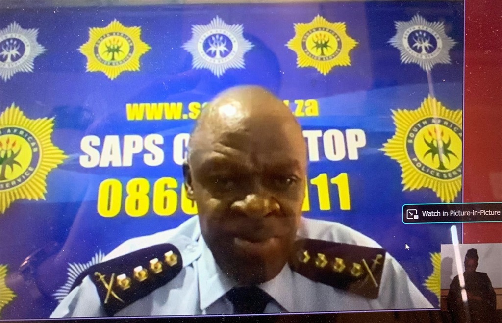 Police Commissioner Khehla Sithole virtually appeared before the SA Human Rights Commission.
