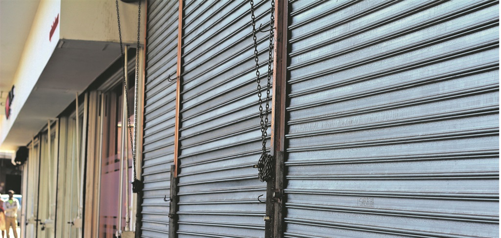 Shops are closed in Joburg Central. It would be a good idea to make sure you lock up your business in the best way possible if you are closing up for the festive season.                          Photo by Rosetta Msimango/Citypress