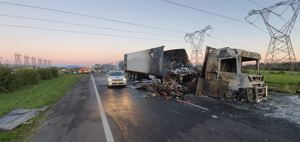 Two trucks torched on the N1 in Paarl in the early hours of Wednesday morning.