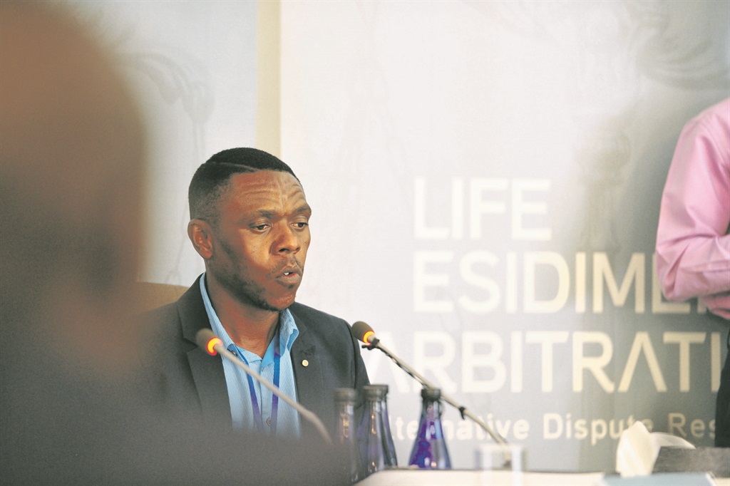 Sibusiso Sikhakhane gives his testimony.          Photo by    Christopher Moagi