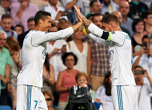 Cristiano Ronaldo and his captain Sergio Ramos