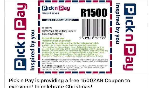 scam alert pick!    n pay is not giving away r1 500 coupons - celebrity info from instagra!   m hack lives on in the dark web cso online