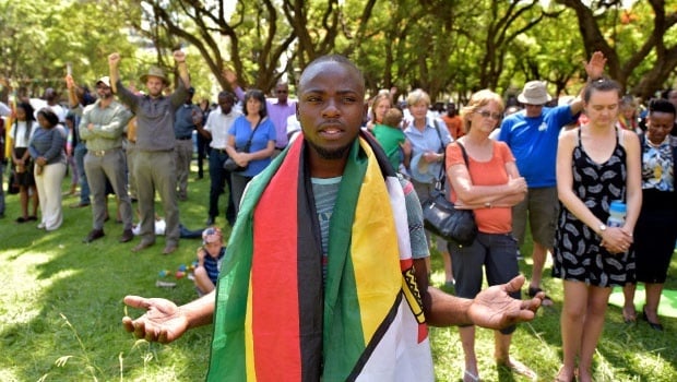 Prayer service at Africa Unity Square in Zimbabwe. (News24 team)