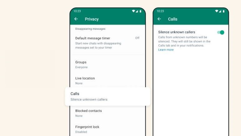 WhatsApp now allows users to silence an unknown caller.