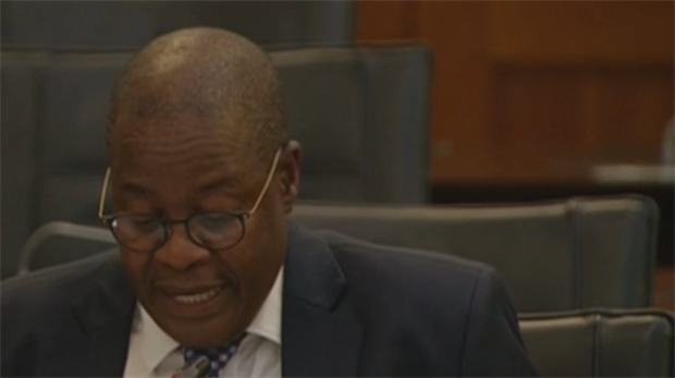 <strong>Molefe giving evidence at Parliament's inquiry into state capture&nbsp;</strong>