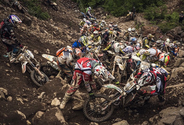 <B>THAT'S GOING TO BE TOUGH TO CLEAN:</b> Red Bull serves you a mud pie of the dirtiest two-wheeled off-road action.</B> <I>Image: Red Bull / YouTube</I>