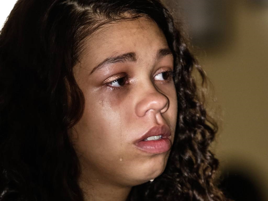 Heather Mack of the United States cries during her verdict hearing.