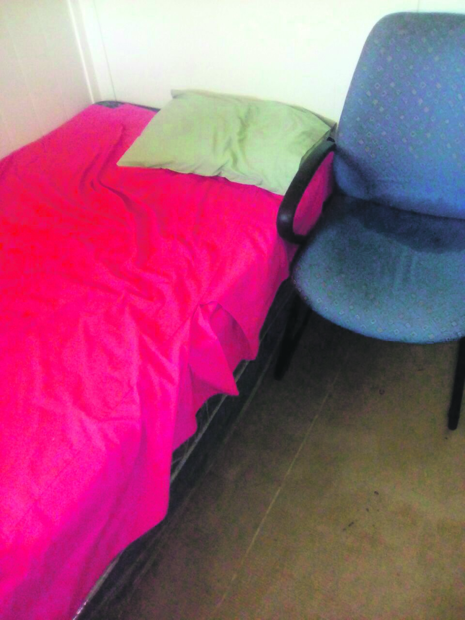 Two teachers were allegedly found bonking in this sick room at Kaalfontein Secondary School. 