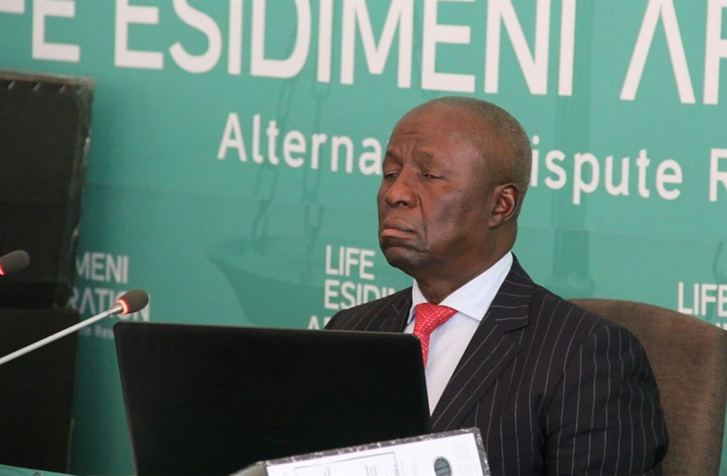 Former chief justice Dikgang Moseneke during the Esidimeni arbitration hearings. Picture: Collen Mashaba