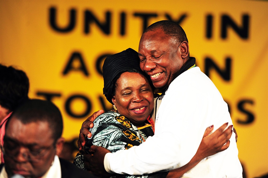 Nkosazana Dlamini-Zuma and Cyril Ramaphosa. Picture: Gallo Images