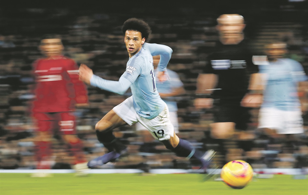 Manchester City winger Leroy Sané scored one of the two goals in their 2-1 win over Liverpool at the Etihad Stadium Picture: Jason Cairnduff / Action Images via Reuters