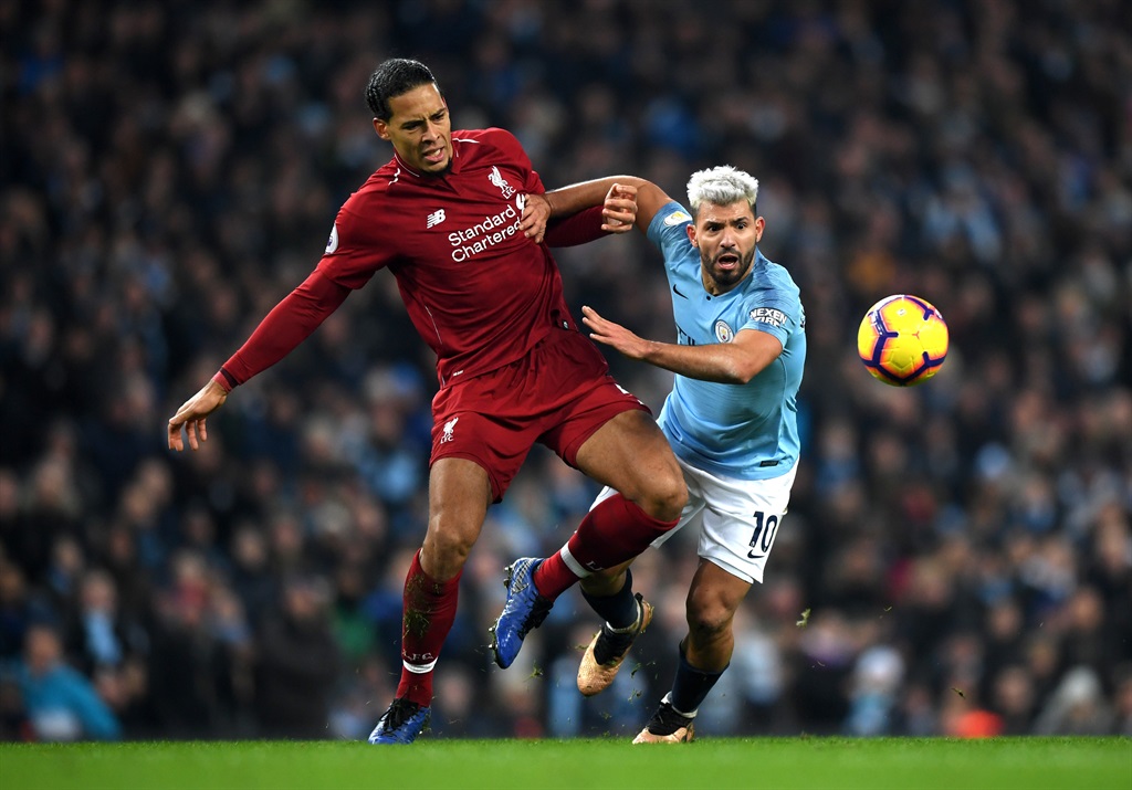 Sergio Agüero and Virgil van Dijk battle it out earlier this season. Picture: Shaun Botterill / Getty Images