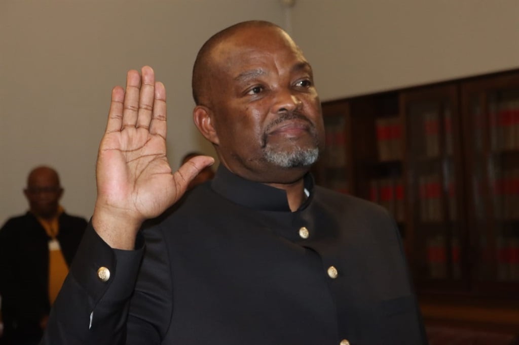 Nono Maloyi was sworn in as the acting North West premier by the provincial division Judge President Ronald Hendricks.
