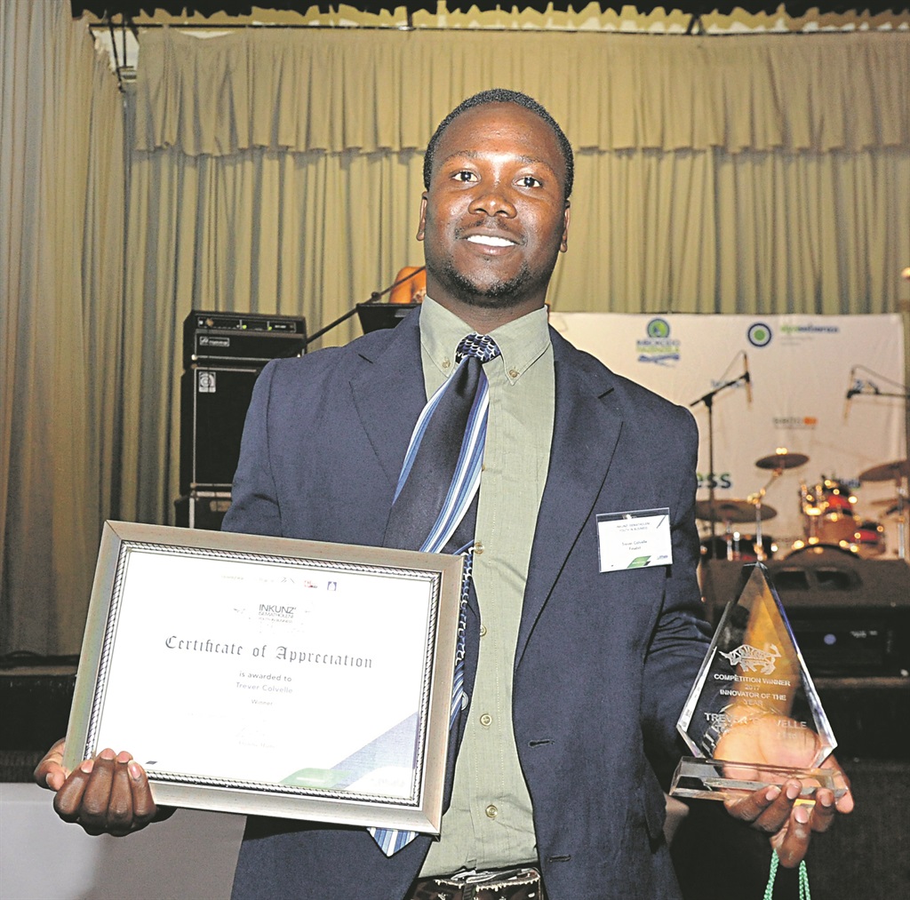 Trever Colvelle won R250 000 for his business idea. Photo by Jabulani Langa